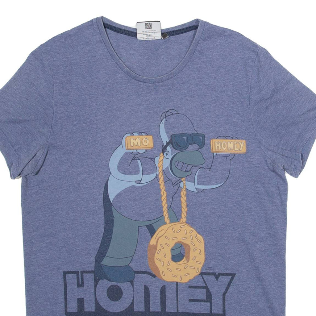 THE SIMPSONS Womens T-Shirt Blue S