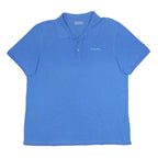 LOTTO Mens Blue Cotton Short Sleeve Polo Shirt 3XL Logo Embroidered Casual