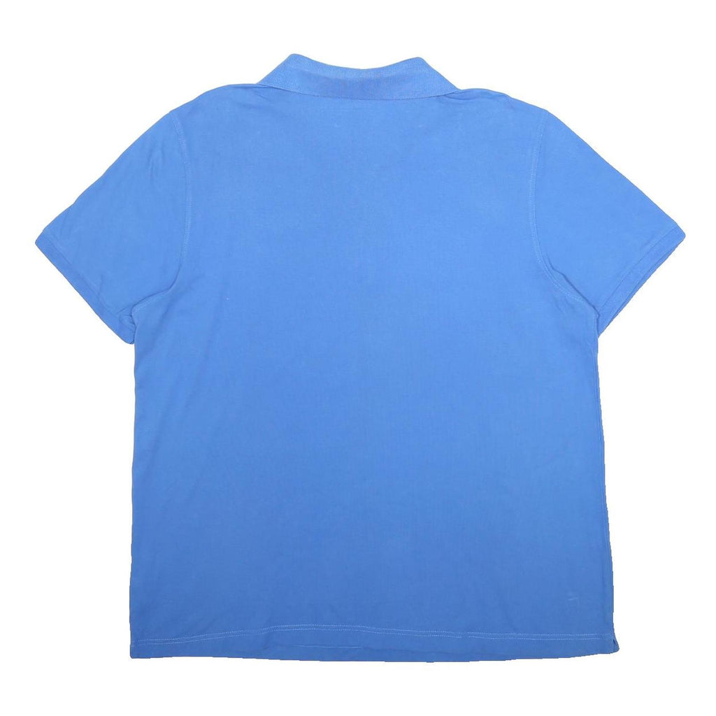 LOTTO Mens Blue Cotton Short Sleeve Polo Shirt 3XL Logo Embroidered Casual