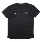 NIKE Mens Black Modern T90 T-Shirt S Short Sleeve V-Neck Sports Performance