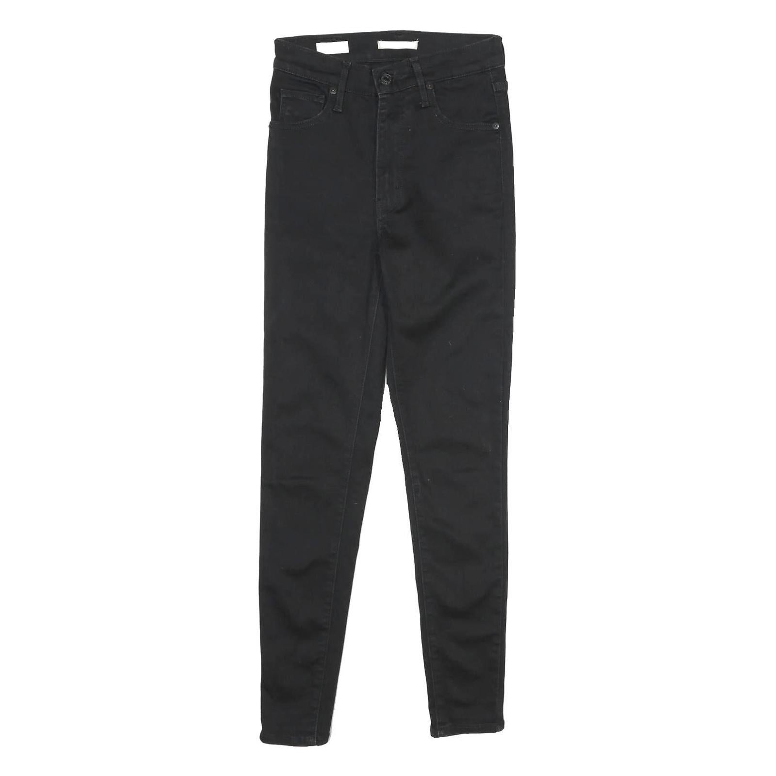 LEVI'S Mile High Super Skinny Womens Jeans Black Slim Skinny Denim Woven W25 L29