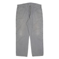 DICKIES Mens Cotton Blend Grey Relaxed Straight Trousers W40 L30 Workwear