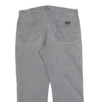 DICKIES Mens Cotton Blend Grey Relaxed Straight Trousers W40 L30 Workwear