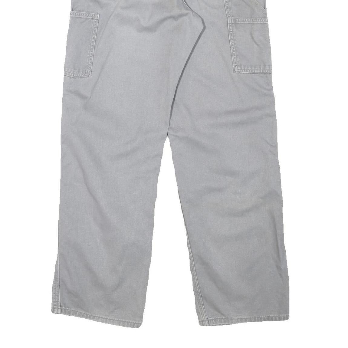 CARHARTT Mens Regular Fit Grey Cotton Blend Trousers W32 L31 Workwear Utility