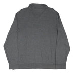 POLO RALPH LAUREN Mens Grey Pullover Plain Cotton Blend Jumper XL Quarter Zip