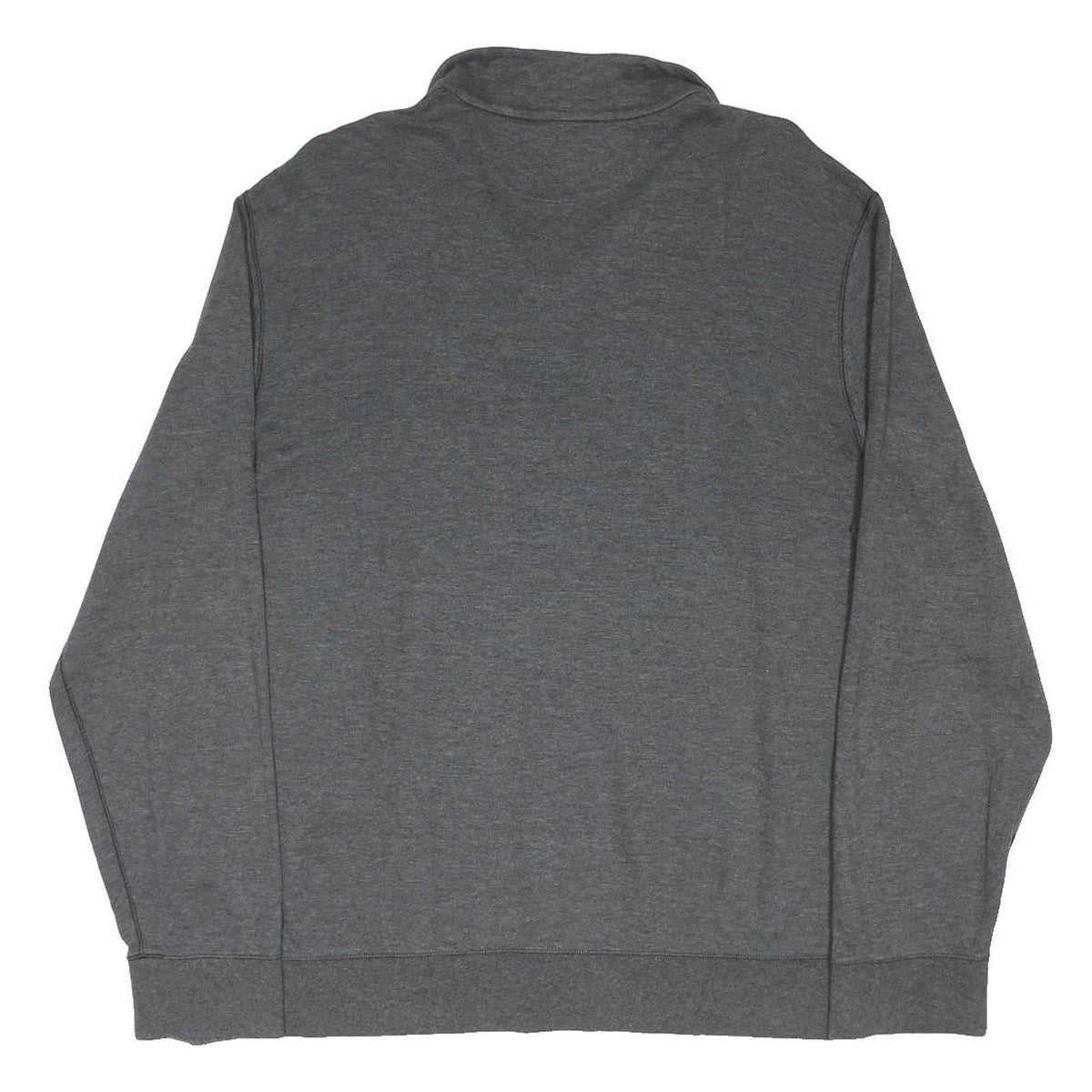 POLO RALPH LAUREN Mens Grey Pullover Plain Cotton Blend Jumper XL Quarter Zip