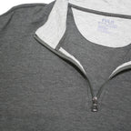 POLO RALPH LAUREN Mens Grey Pullover Plain Cotton Blend Jumper XL Quarter Zip