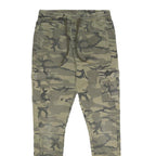 FSBN Mens Cotton Blend Green Camouflage Regular Fit Cargo Trousers W28 L30
