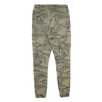 FSBN Mens Cotton Blend Green Camouflage Regular Fit Cargo Trousers W28 L30