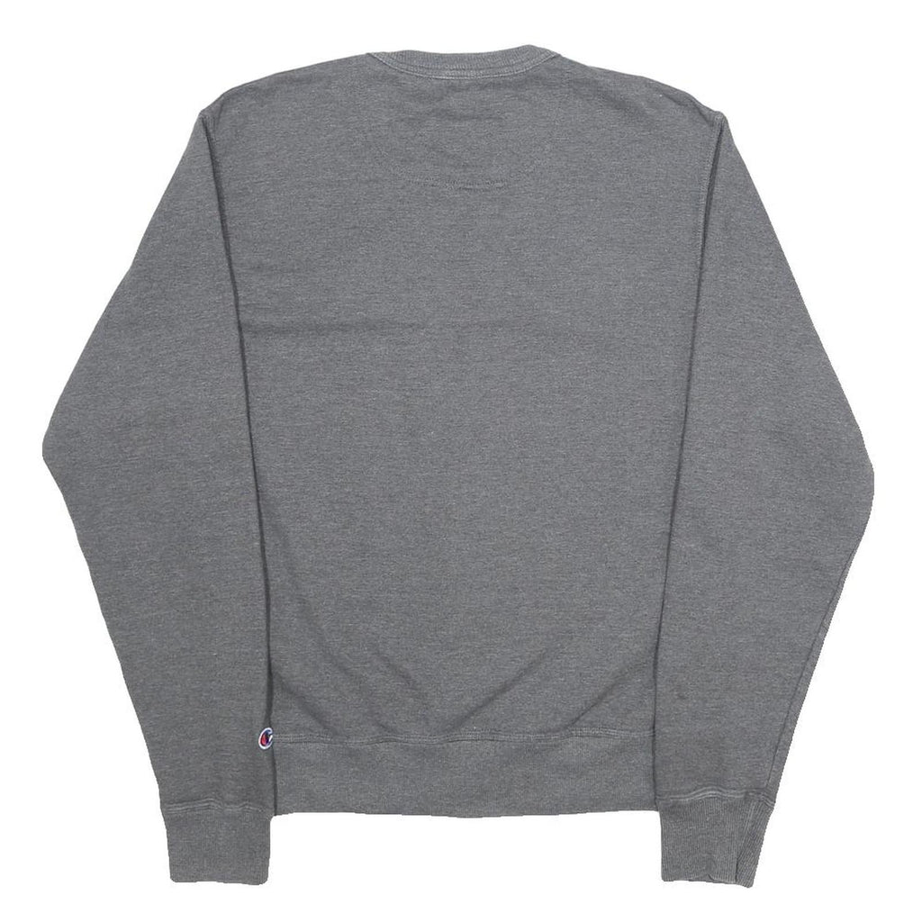 CHAMPION Mens Grey Crew Neck Sweatshirt S Cotton Blend Pullover Casual Comfort