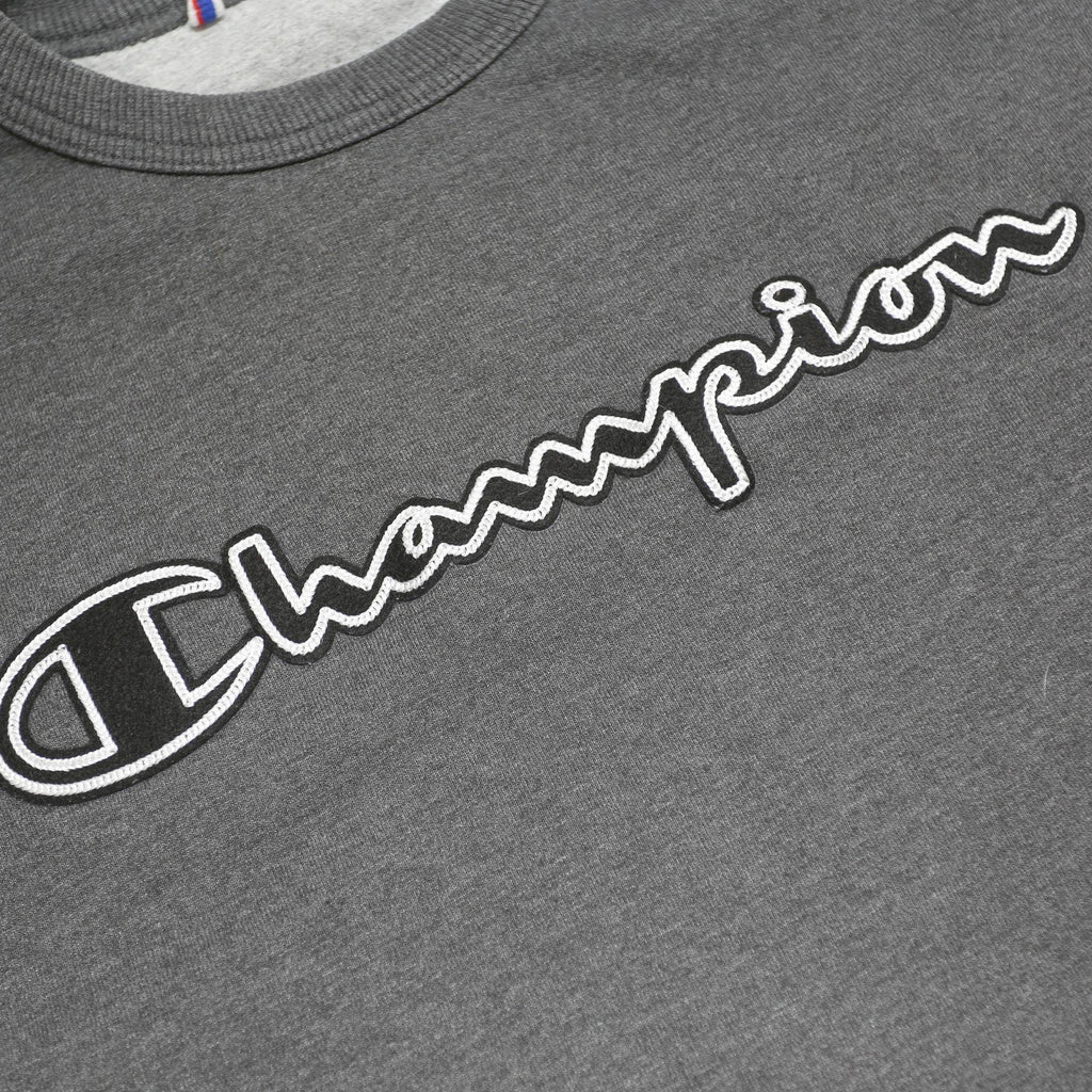 CHAMPION Mens Grey Crew Neck Sweatshirt S Cotton Blend Pullover Casual Comfort