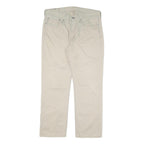 LEVI'S Mens Cotton Blend Beige Regular Straight Trousers W34 L30 Casual Comfort