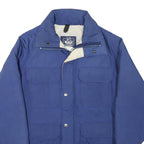 WOOLRICH Womens Blue Polyester Blend Jacket S Plain Zip Up Classic Outdoor