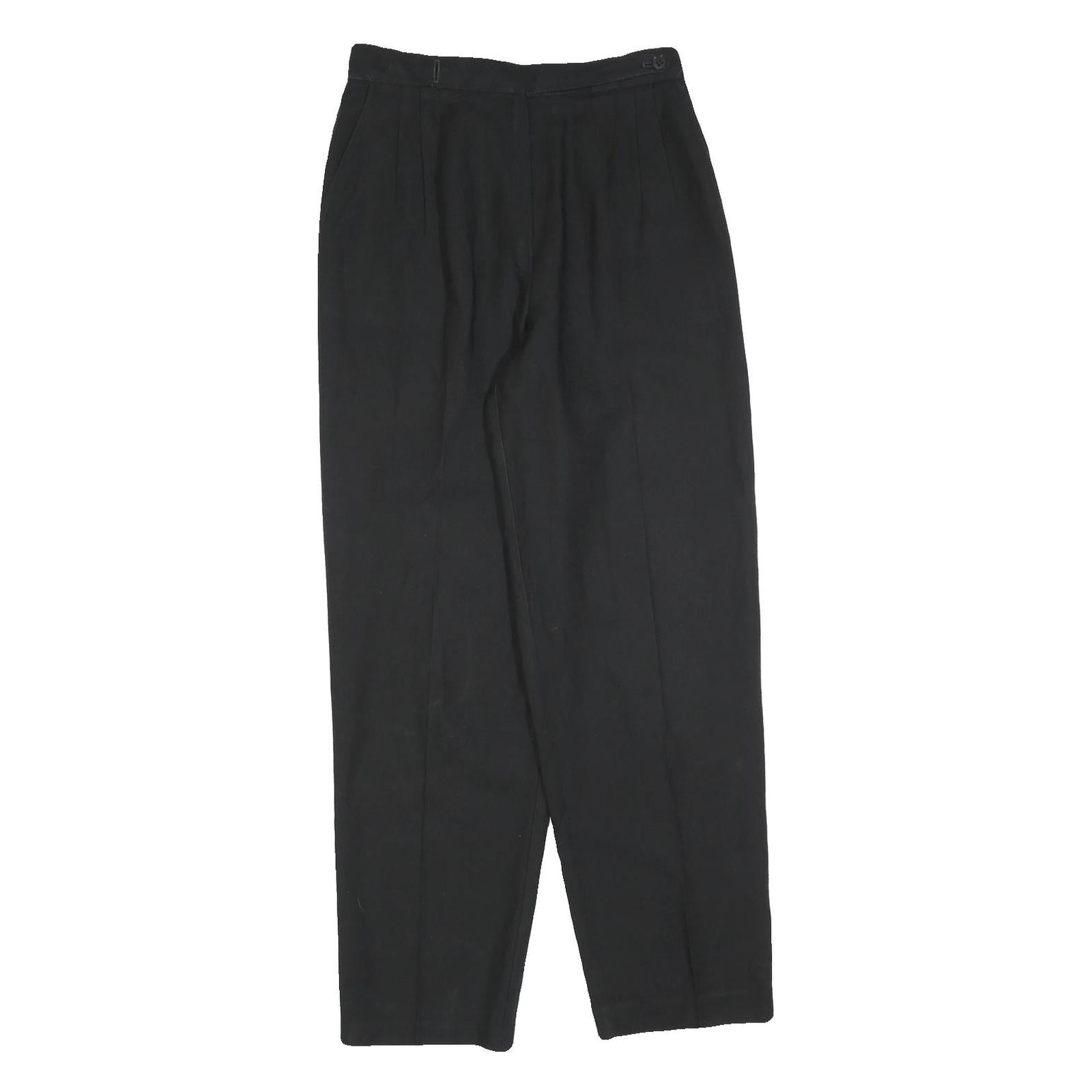 COUNTERPARTS Womens Black Regular Fit Straight Trousers W28 L30 Classic Tailored