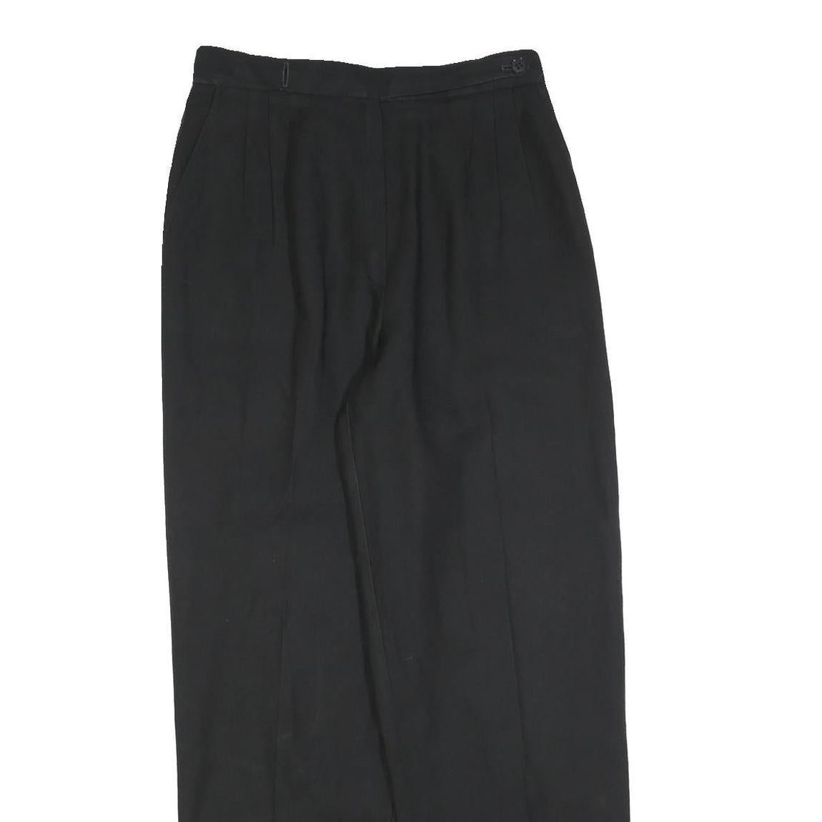 COUNTERPARTS Womens Black Regular Fit Straight Trousers W28 L30 Classic Tailored