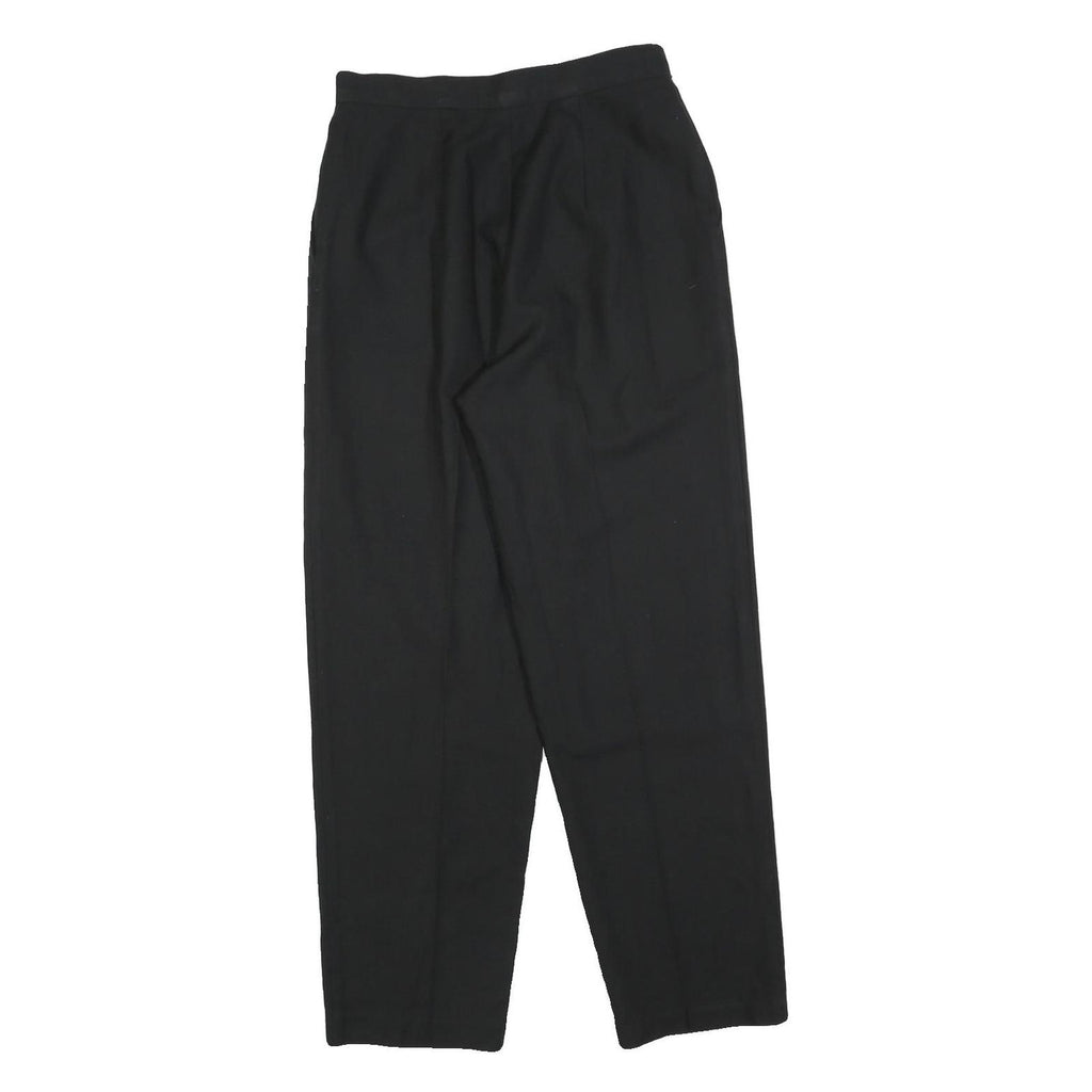 COUNTERPARTS Womens Black Regular Fit Straight Trousers W28 L30 Classic Tailored