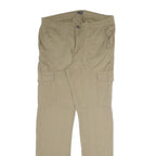 WATSON'S Mens Cotton Blend Beige Regular Straight Trousers W36 L33 Cargo Pockets