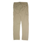 WATSON'S Mens Cotton Blend Beige Regular Straight Trousers W36 L33 Cargo Pockets