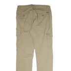 WATSON'S Mens Cotton Blend Beige Regular Straight Trousers W36 L33 Cargo Pockets