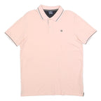 CHAMPION Mens Pink Short Sleeve Plain Polo Shirt M Cotton Blend Casual