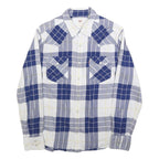 LEVI'S Mens Blue White Check Shirt M Cotton Blend Casual Long Sleeve Buttons