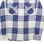 LEVI'S Mens Blue White Check Shirt M Cotton Blend Casual Long Sleeve Buttons
