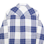 LEVI'S Mens Blue White Check Shirt M Cotton Blend Casual Long Sleeve Buttons