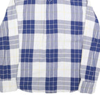 LEVI'S Mens Blue White Check Shirt M Cotton Blend Casual Long Sleeve Buttons