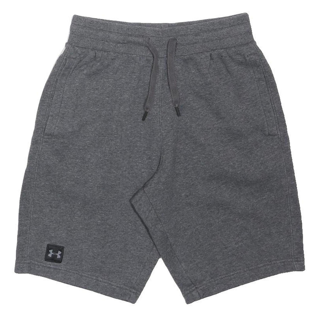UNDER ARMOUR Mens Shorts Grey S W26 Cotton Blend Casual Gym Drawstring