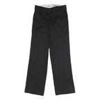 DICKIES Mens Polyester Blend Black Classic Straight Trousers W28 L30 Workwear