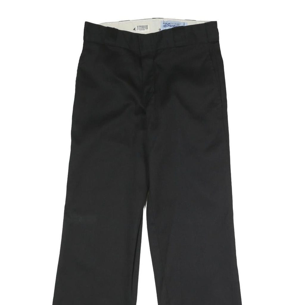 DICKIES Mens Polyester Blend Black Classic Straight Trousers W28 L30 Workwear