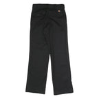 DICKIES Mens Polyester Blend Black Classic Straight Trousers W28 L30 Workwear
