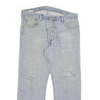 LEVI'S 501 Mens Jeans Blue Regular Straight Denim Light W38 L30 Button Fly