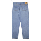 BLUE SEA Womens Jeans Blue Relaxed Straight Denim Medium W34 L32 Comfort Zip