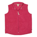 WOOLRICH Womens Pink Zip Jacket L Polyester Plain Sleeveless Classic Fit