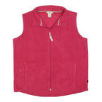 WOOLRICH Womens Pink Zip Jacket L Polyester Plain Sleeveless Classic Fit