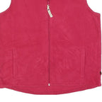 WOOLRICH Womens Pink Zip Jacket L Polyester Plain Sleeveless Classic Fit
