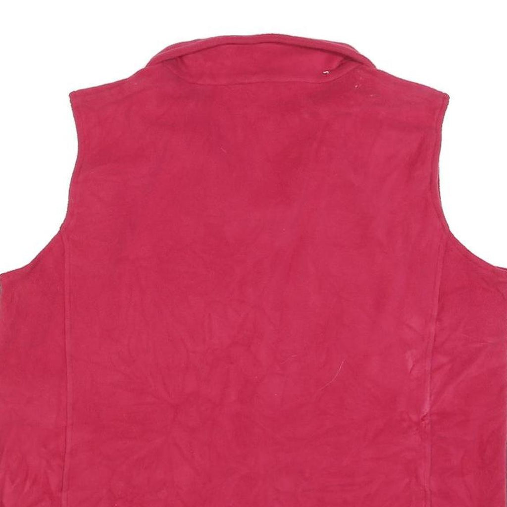 WOOLRICH Womens Pink Zip Jacket L Polyester Plain Sleeveless Classic Fit