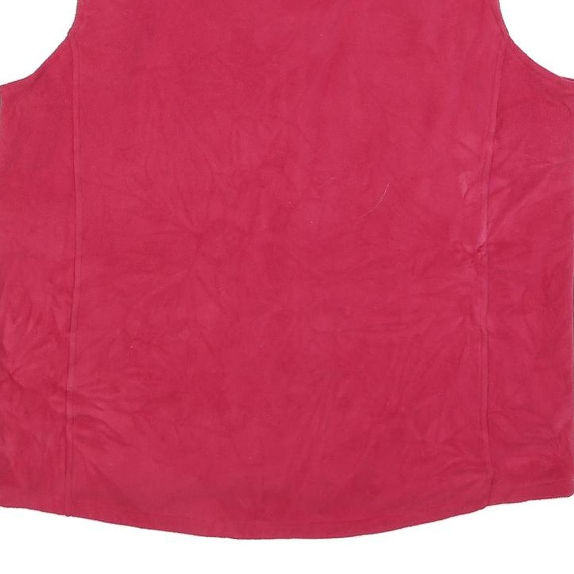 WOOLRICH Womens Pink Zip Jacket L Polyester Plain Sleeveless Classic Fit