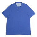 CHAPS Mens Blue Polo Shirt L Cotton Short Sleeve Plain Classic Comfort