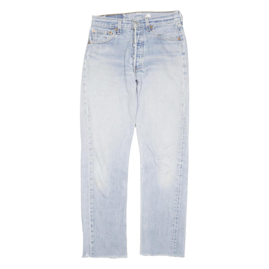 LEVI'S 501 Mens Classic Jeans Denim Light W28 L38 Button Closure Cotton Blend