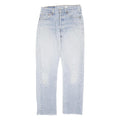 LEVI'S 501 Mens Classic Jeans Denim Light W28 L38 Button Closure Cotton Blend