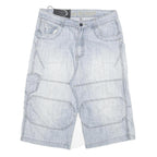 HI-HOP Mens Shorts Blue Casual XL W31 Cotton Blend Comfortable Lightweight