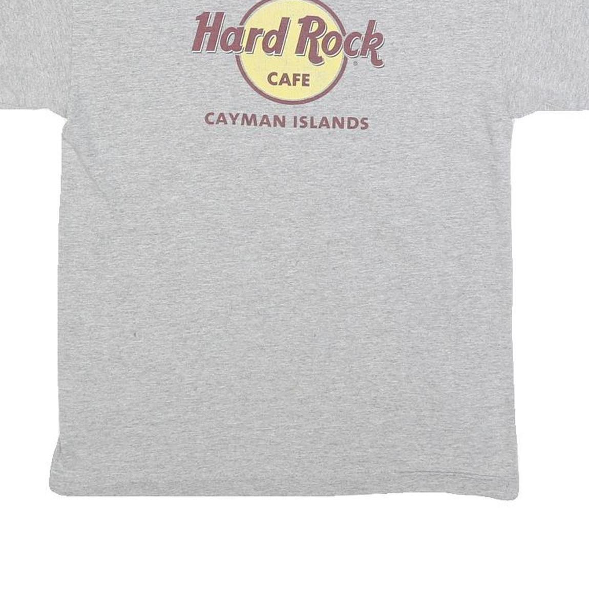 HARD ROCK CAFE Boys Grey Hard Rock Logo Graphic T-Shirt L Short Sleeve Crew Neck