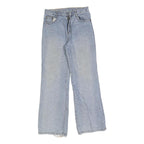 Womens Regular Blue Denim Jeans Cotton Blend Zip W28 L30 Stylish Back Pockets