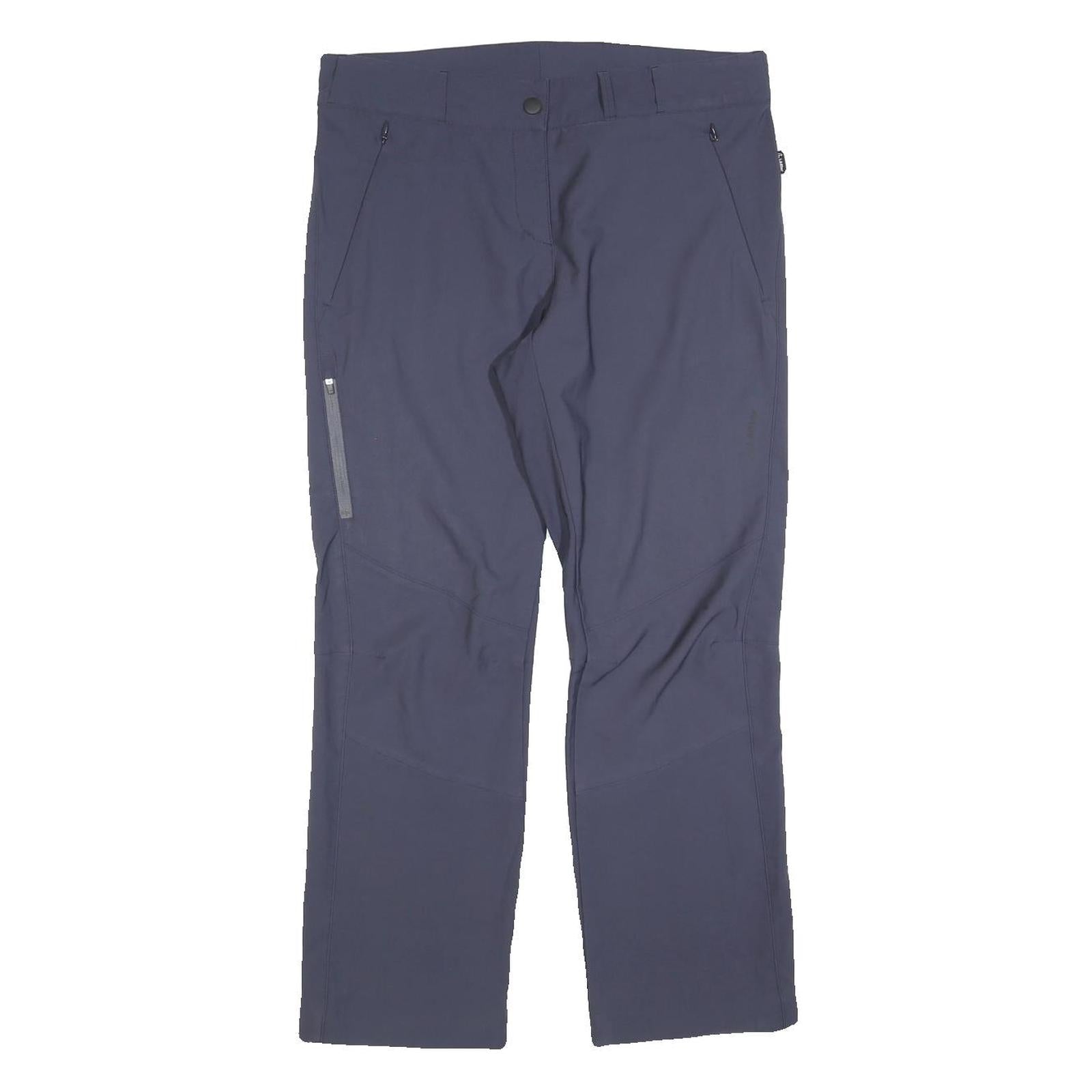 LOFFLER Mens Polyester Blend Navy Regular Fit Straight Leg Trousers W32 L27 Zip