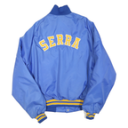 MAJESTIC Mens Blue & Yellow Baseball Jacket XL Polyester Blend Button Front