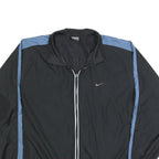 NIKE Mens Black & Blue Zip Jacket XL Polyester Blend Sports Casual Outerwear