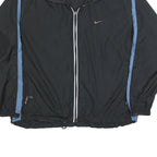NIKE Mens Black & Blue Zip Jacket XL Polyester Blend Sports Casual Outerwear