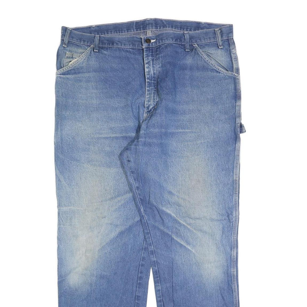 DICKIES Mens Relaxed Blue Denim Jeans W40 L32 Casual Workwear Zip Closure